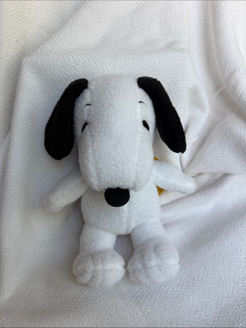 Plush Snoopy Backpack - White with Black Ears and Nose